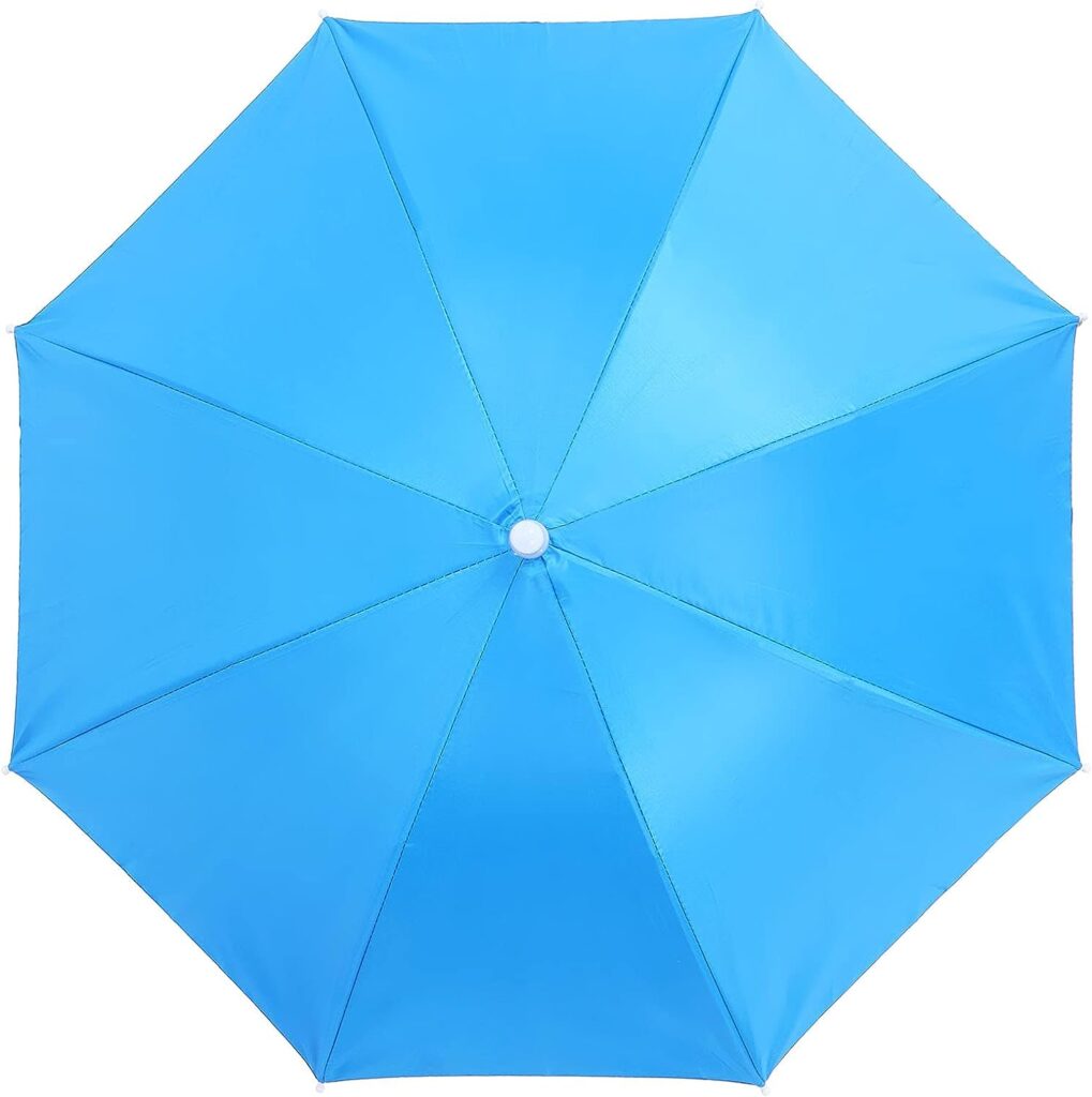 27.2in Adult Umbrella Hat Waterproof Foldable Sun Hat Headwear Multifunction Portable Umbrella Hat for Outdoor Fishing Hiking Camping Beach Gardening Sunshade Outdoor (Light Blue)