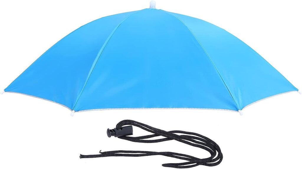 27.2in Adult Umbrella Hat Waterproof Foldable Sun Hat Headwear Multifunction Portable Umbrella Hat for Outdoor Fishing Hiking Camping Beach Gardening Sunshade Outdoor (Light Blue)