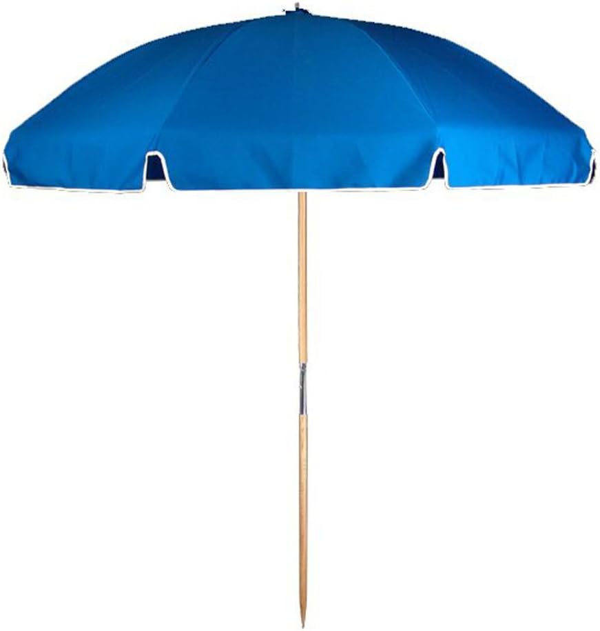 7.5 ft. Steel Commercial Grade Heavy Duty Beach Umbrella with Ash Wood Pole  Acrylic Fabric