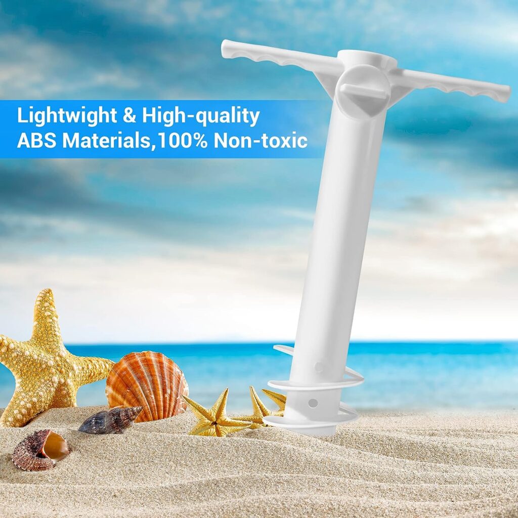 Clothforall Beach Umbrella Sand Anchor - Beach Umbrella Anchor with Spiral Screw, Outdoor Umbrella Stand for Strong Wind Resistance, One Size Fits All Umbrallas