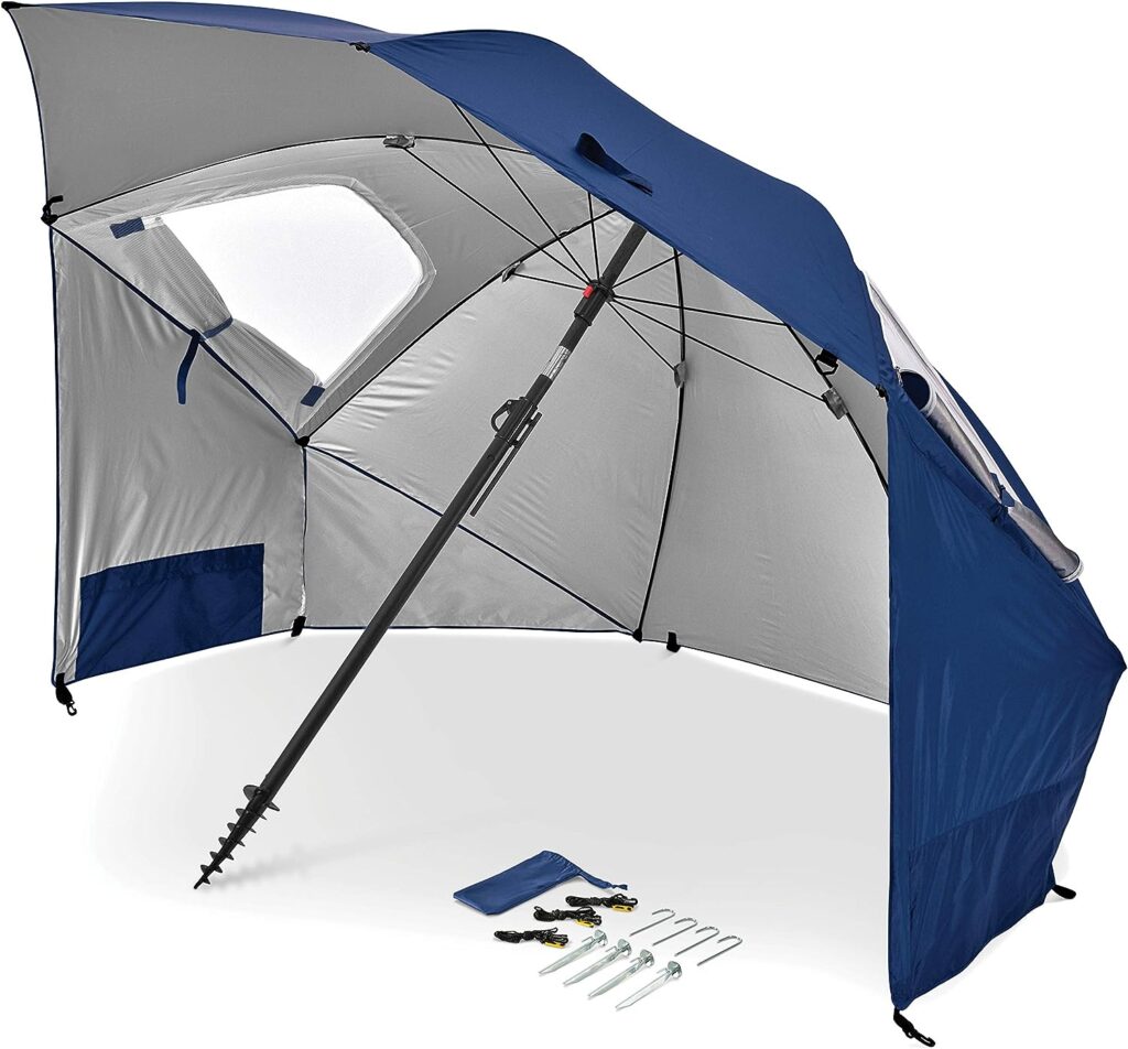 Sport-Brella Premiere UPF 50+ Umbrella Shelter for Sun and Rain Protection (8-Foot)